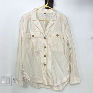 Free People Linen Button Up Shirt